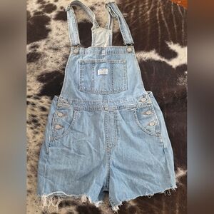 Light Blue Denim Short Overalls for Women - Brand: